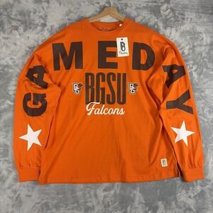 Bowling Green Falcons Unisex OS Pressbox Orange Gameday Long Sleeve $50 NEW